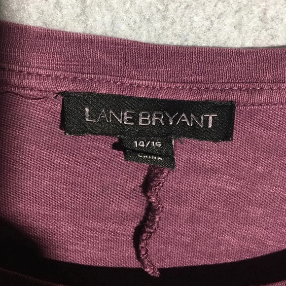 Womens Lane Bryant Blouse Tunic Length Purple Embroidery Casual Beach Whimsigoth - Picture 2 of 6